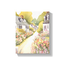 Wildflower Way | Waterverf van kuststrandstad