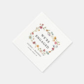 Wildflower We zijn verloofd met verlovingsfeestser Servet (Hoek)