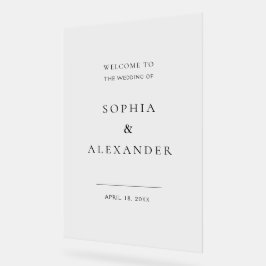 Wildflower Wedding Acryl Teken Welkom. Acryl Bord