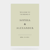 Wildflower Wedding Acryl Teken Welkom. Acryl Bord (Voorkant)