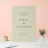 Wildflower Wedding Acryl Teken Welkom. Acryl Bord (Huwelijk)