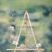 Wildflower Wedding Acryl Teken Welkom. Acryl Bord (Neutraal)