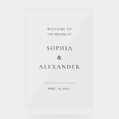 Wildflower Wedding Acryl Teken Welkom. Bord (Voorkant)