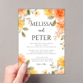 Wildflower Wedding Acryl Uitnodigingen (Insitu (Draagbaar))