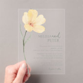 Wildflower Wedding Acryl Uitnodigingen (Insitu (Draagbaar))
