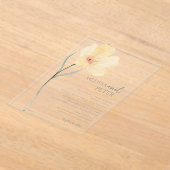 Wildflower Wedding Acryl Uitnodigingen (Laagn)