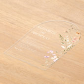 Wildflower Wedding Acryl Uitnodigingen (Laagn)