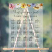 Wildflower Wedding Acryl Zitting Grafiek Bord (Neutraal)