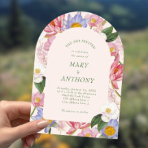Wildflower Wedding Arch Invitation