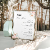 Wildflower Wedding Bar Menu Sign Sjabloon Poster