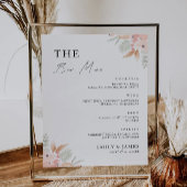 Wildflower Wedding Bar Menu Sign Sjabloon Poster