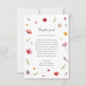 Wildflower Wedding Bedankkaart (Voorkant)