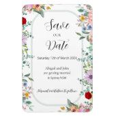 Wildflower Wedding Bewaar de datum Magneet (Verticaal)