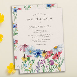 Wildflower Wedding Boho Country Floral Kaart