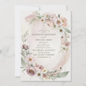 Wildflower Wedding Boho Country Floral Kaart (Voorkant)