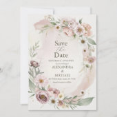 Wildflower Wedding Boho Country Floral Save The Date (Voorkant)