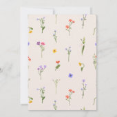 Wildflower Wedding Boho Floral voor rustieke bruil Kaart (Achterkant)