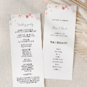 Wildflower Wedding Ceremony Programma Programmakaart