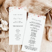 Wildflower Wedding Ceremony Programma Programmakaart