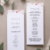 Wildflower Wedding Ceremony Programma Programmakaart