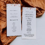 Wildflower Wedding Ceremony Programma Programmakaart