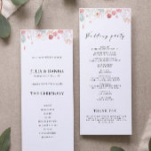 Wildflower Wedding Ceremony Programma Sjabloon