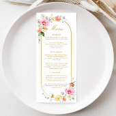 Wildflower Wedding, Colorful Floral Wedding Menu
