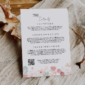 Wildflower Wedding Details Kaart Sjabloon