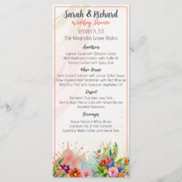Wildflower Wedding Dinner Menu