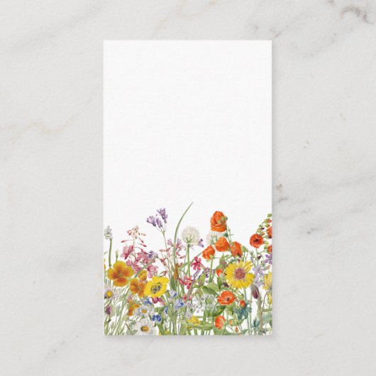 Wildflower Wedding Enclosure Card Informatiekaartje (Achterkant)