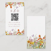 Wildflower Wedding Enclosure Card Informatiekaartje (Voorkant / Achterkant)