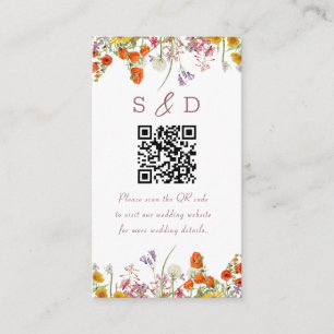 Wildflower Wedding Enclosure Card Informatiekaartje