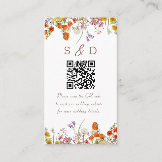 Wildflower Wedding Enclosure Card Informatiekaartje