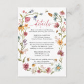 Wildflower Wedding Enclosure Card Informatiekaartje (Voorkant)