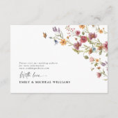 Wildflower Wedding Enclosure Card Informatiekaartje (Achterkant)