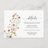 Wildflower Wedding Enclosure Card Informatiekaartje (Voorkant)
