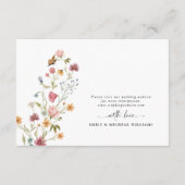 Wildflower Wedding Enclosure Card Informatiekaartje (Achterkant)
