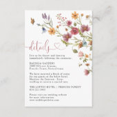 Wildflower Wedding Enclosure Card Informatiekaartje (Voorkant)