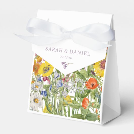 Wildflower Wedding Favor Box Bedankdoosjes (Voorkant Zijde)