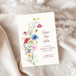 Wildflower Wedding Floral en foto Save The Date
