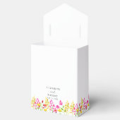 Wildflower Wedding Floral Script Elegant Spring Bedankdoosjes (Geopend)