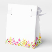 Wildflower Wedding Floral Script Elegant Spring Bedankdoosjes (Achterkant)