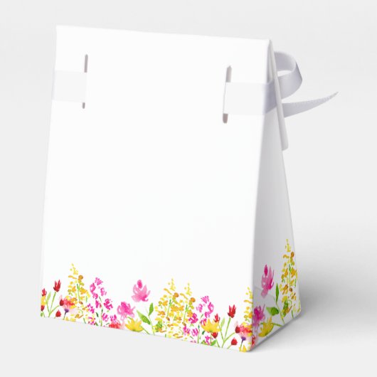 Wildflower Wedding Floral Script Elegant Spring Bedankdoosjes (Achterkant)