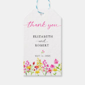 Wildflower Wedding Floral Script Elegant Spring Cadeaulabel (Voorkant)