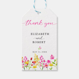 Wildflower Wedding Floral Script Elegant Spring Cadeaulabel
