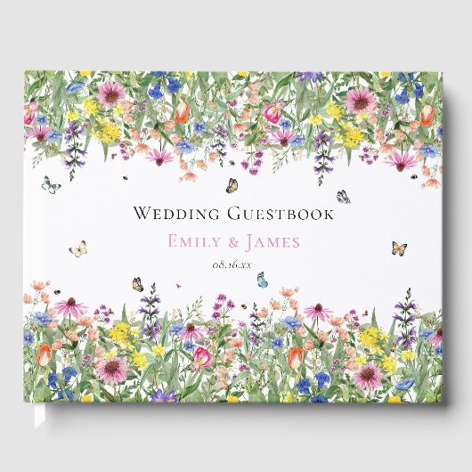 Wildflower Wedding Gastenboek (Voorkant)
