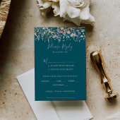 Wildflower Wedding Green Menu Choice RSVP