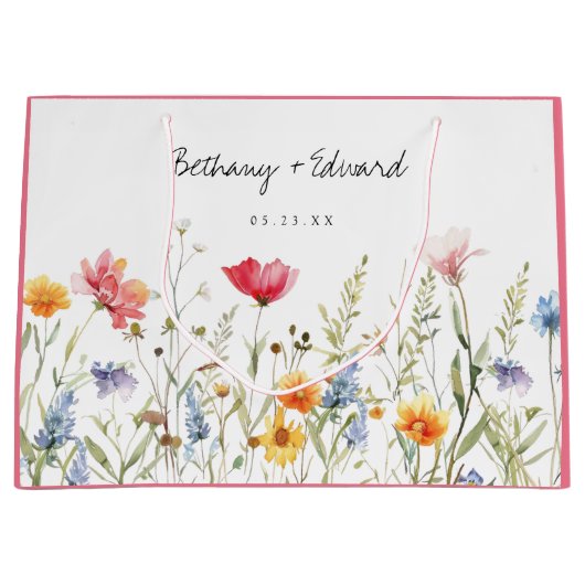 Wildflower Wedding Groot Cadeauzakje (Voorkant)