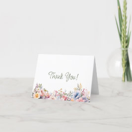 Wildflower Wedding Hartelijk dank Bedankkaart