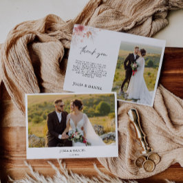 Wildflower Wedding Hartelijk dank Kaart